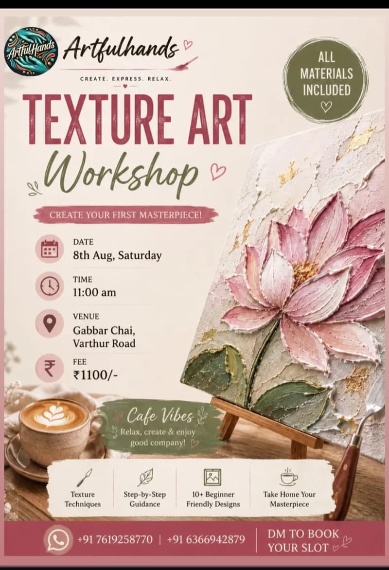 Texture painting workshop for women
