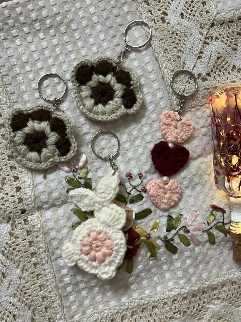 Crochet keychains