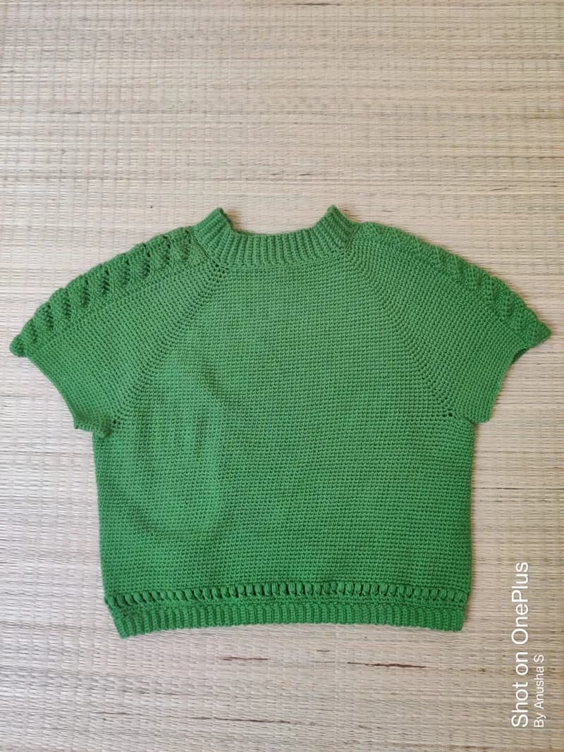 Custom Crochet Lace-Sleeve Sweater / T-Shirt