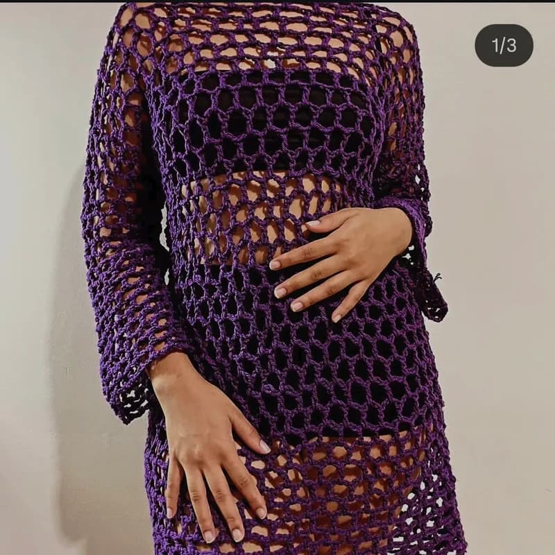 Crochet mesh top